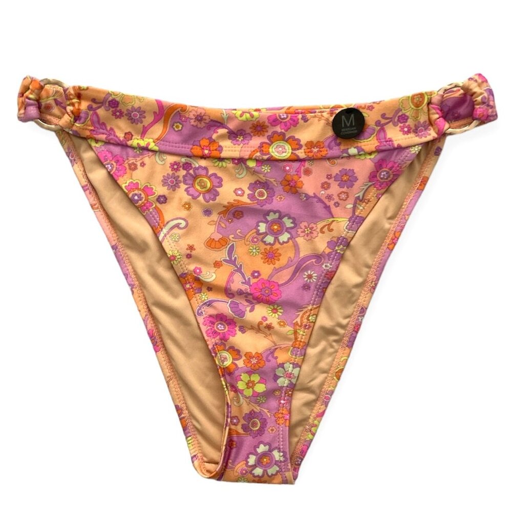 Body Bikini Bottom Floral Print High-Waist Women's Swimwear Size M